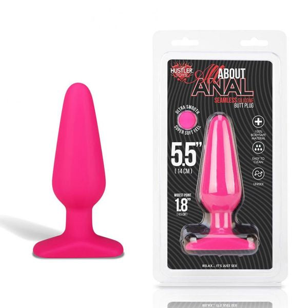 Hustler All About Anal Silicone Butt Plug 5.5吋肛塞（桃紅）