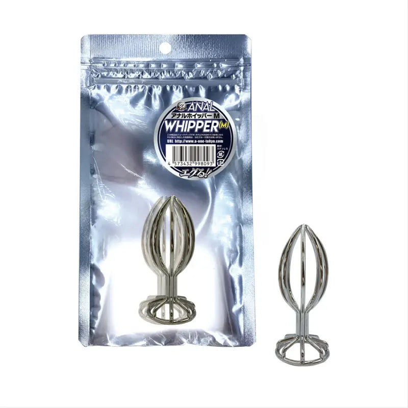A-ONE Anal Whipper 打蛋器造型不鏽鋼肛塞 M碼