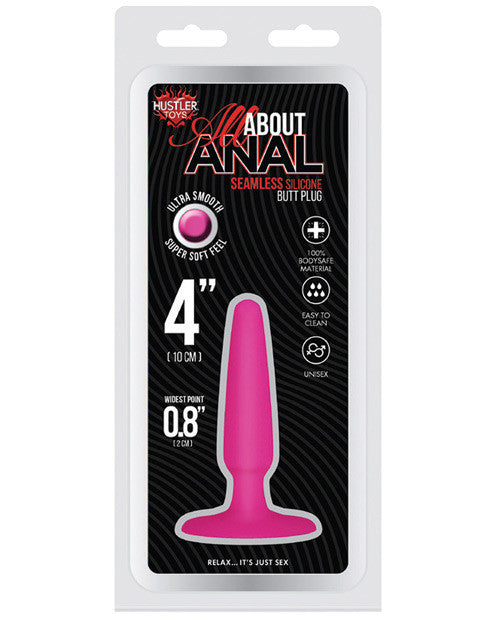 Hustler All About Anal Silicone Butt Plug 4吋肛塞（桃紅）