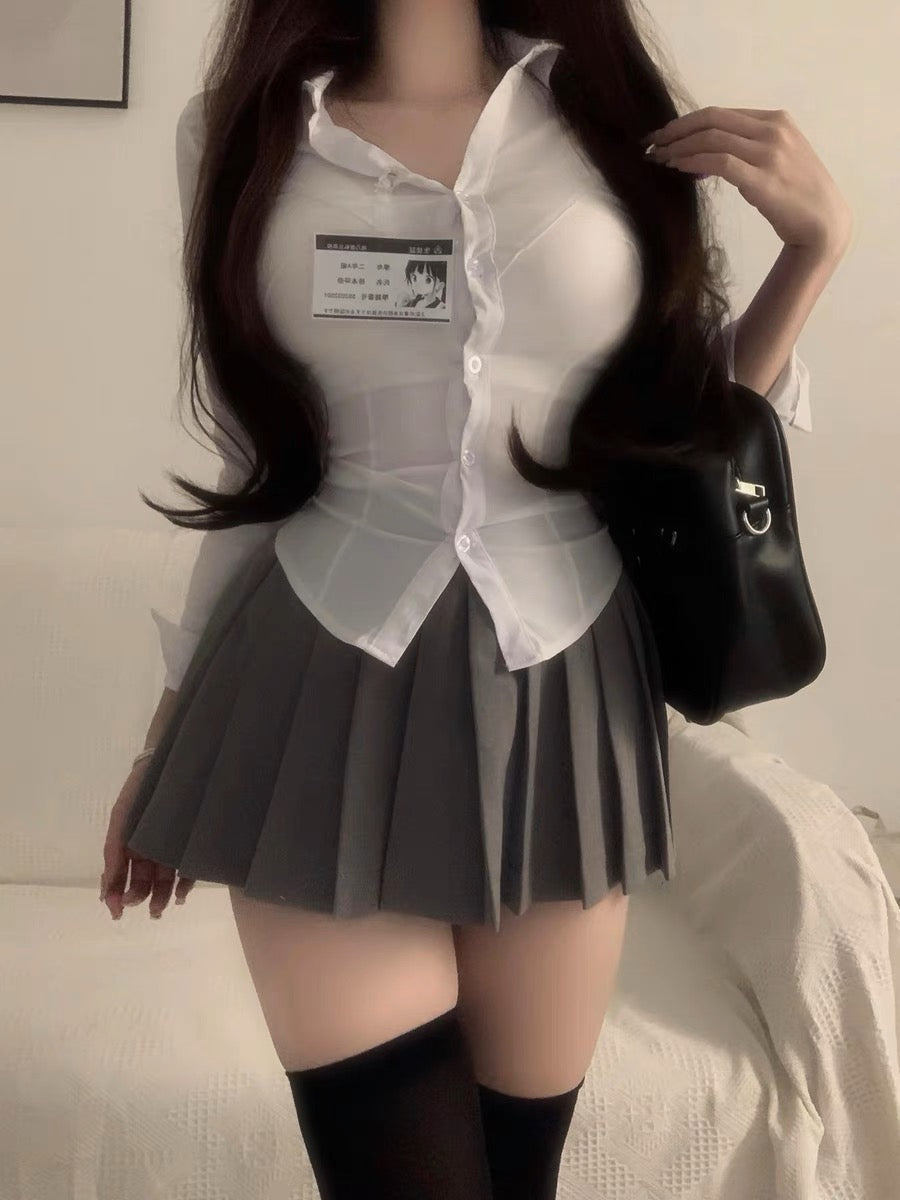 日系JK百摺裙套裝