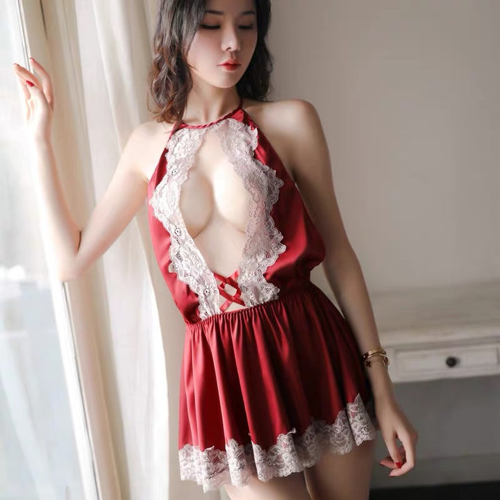 蕾絲中空睡裙