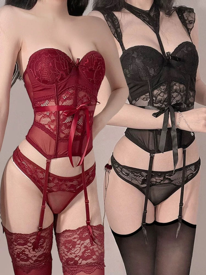 花邊連頸帶馬甲