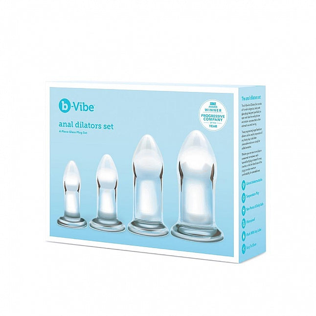 b-Vibe 4 件式玻璃肛門擴張器組
