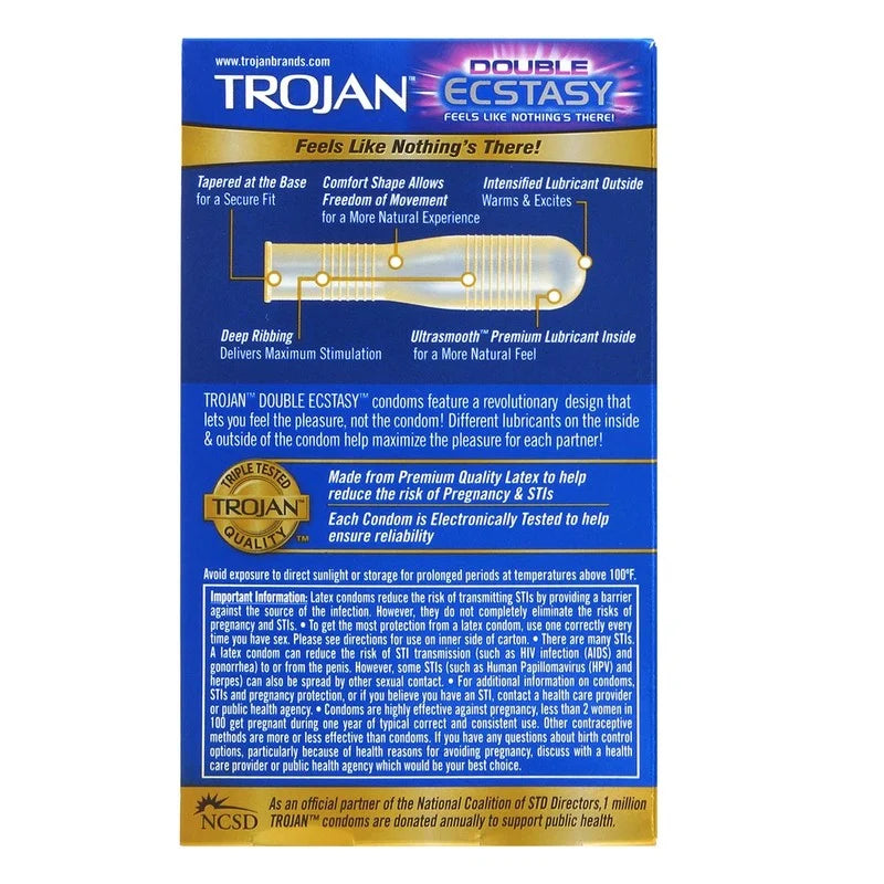 TROJAN 戰神 雙重狂喜 10 片裝 乳膠安全套