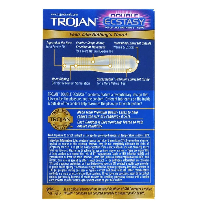 TROJAN 戰神 雙重狂喜 10 片裝 乳膠安全套
