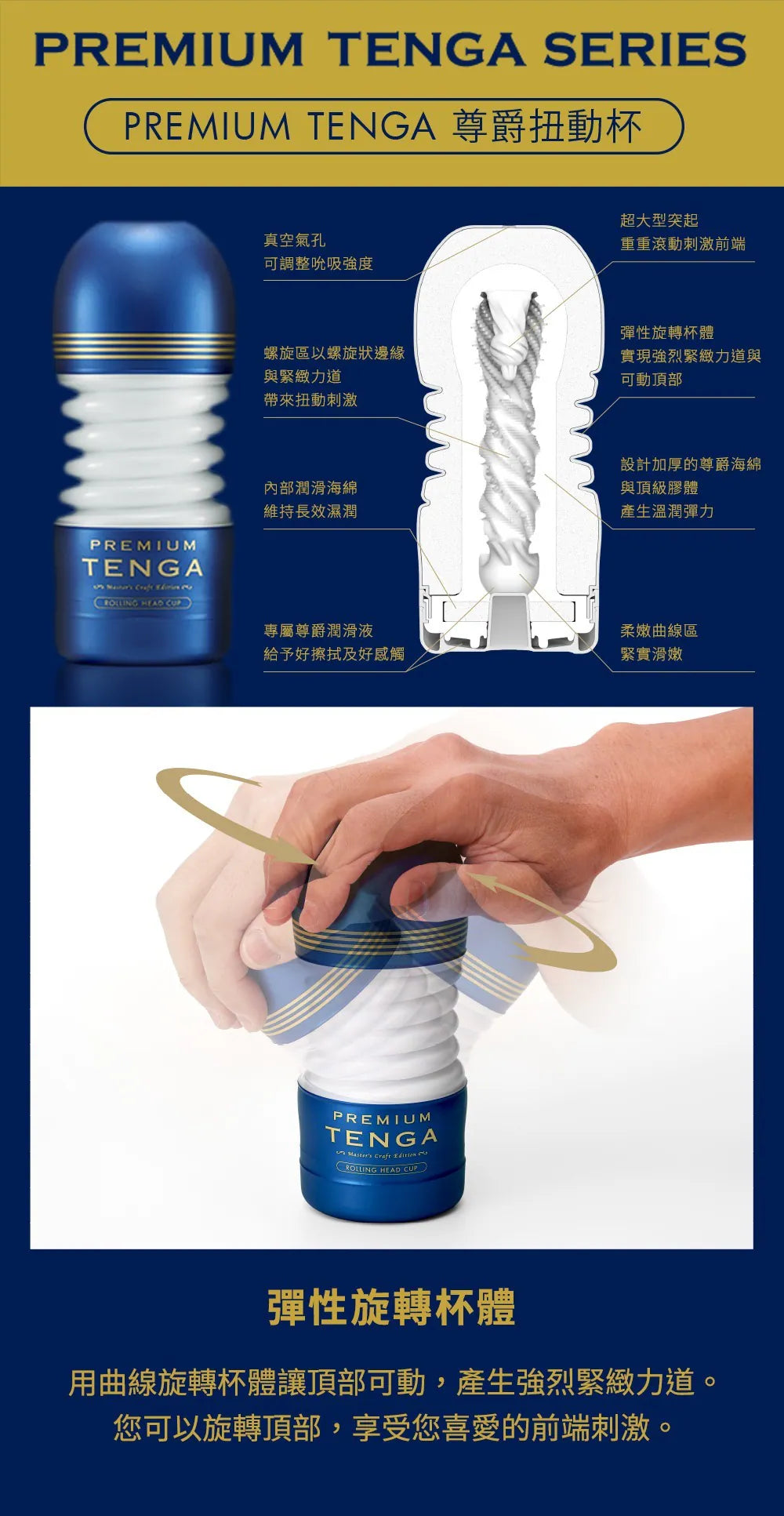 PREMIUM TENGA ROLLING HEAD CUP 第二代
